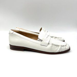 Rockport Womens Size 7 Susana Penny‎ White Leather Loafers Flats Shoes 7M